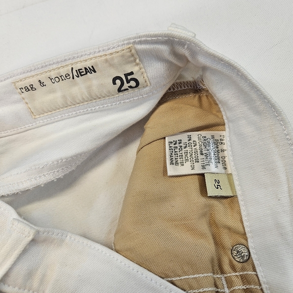 Rag & Bone NWT Jean Womens Cotton Blend Denim Skinny Jeans White Sz 25 Ret $225 - Picture 8 of 9